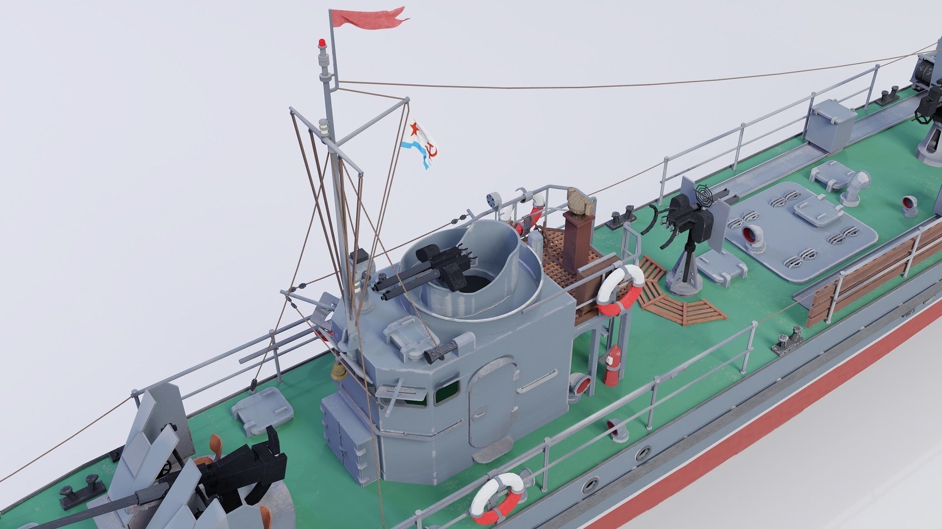 Armored Small Hunter BMO Project 194 Low-poly 3D model_8