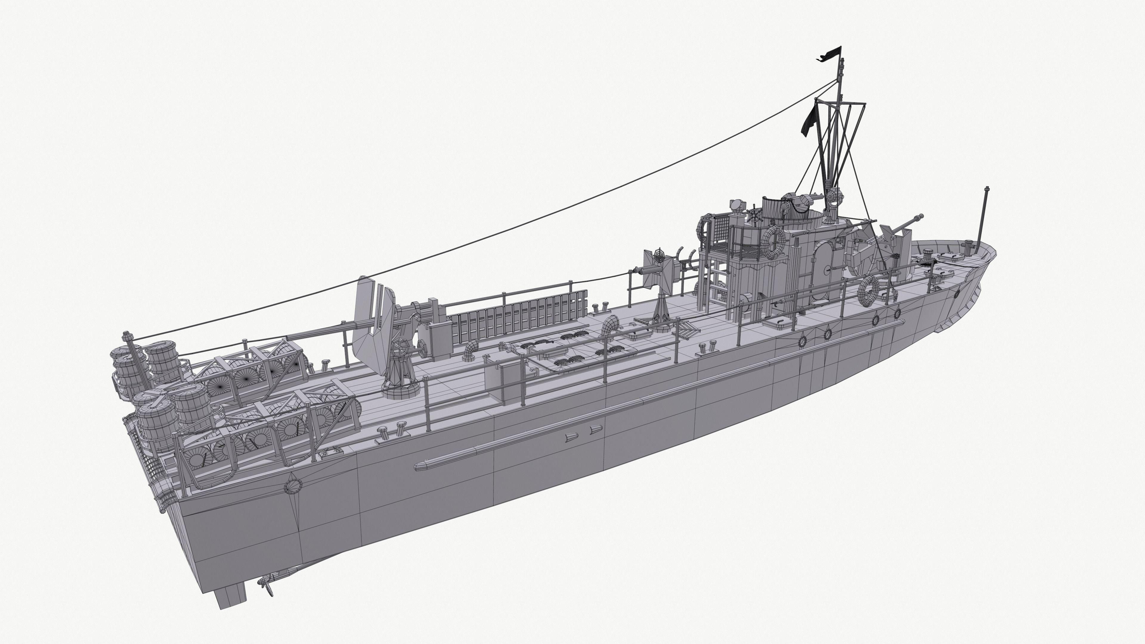 Armored Small Hunter BMO Project 194 Low-poly 3D model_15