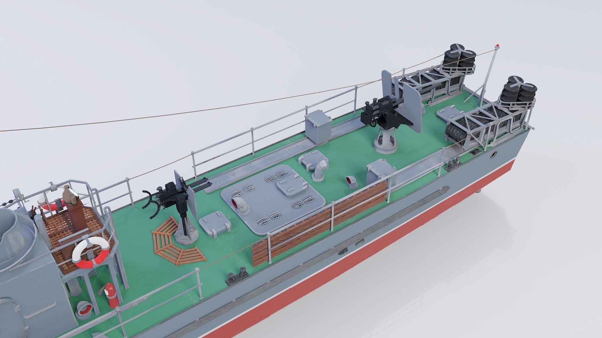 Armored Small Hunter BMO Project 194 Low-poly 3D model_9