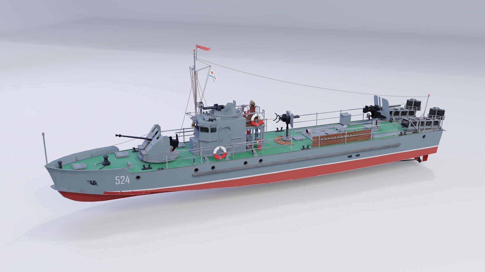 Armored Small Hunter BMO Project 194 Low-poly 3D model_2