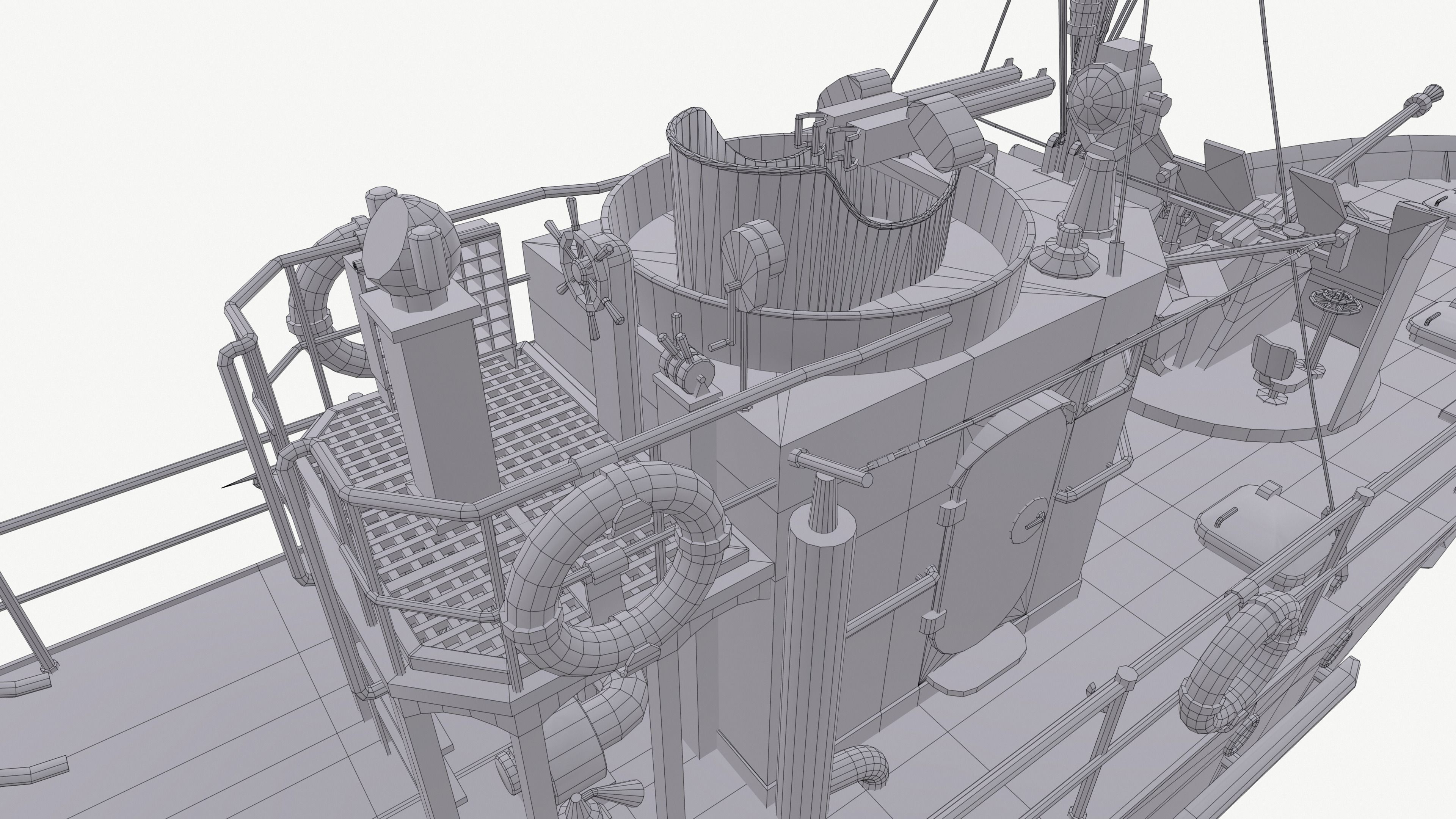 Armored Small Hunter BMO Project 194 Low-poly 3D model_19