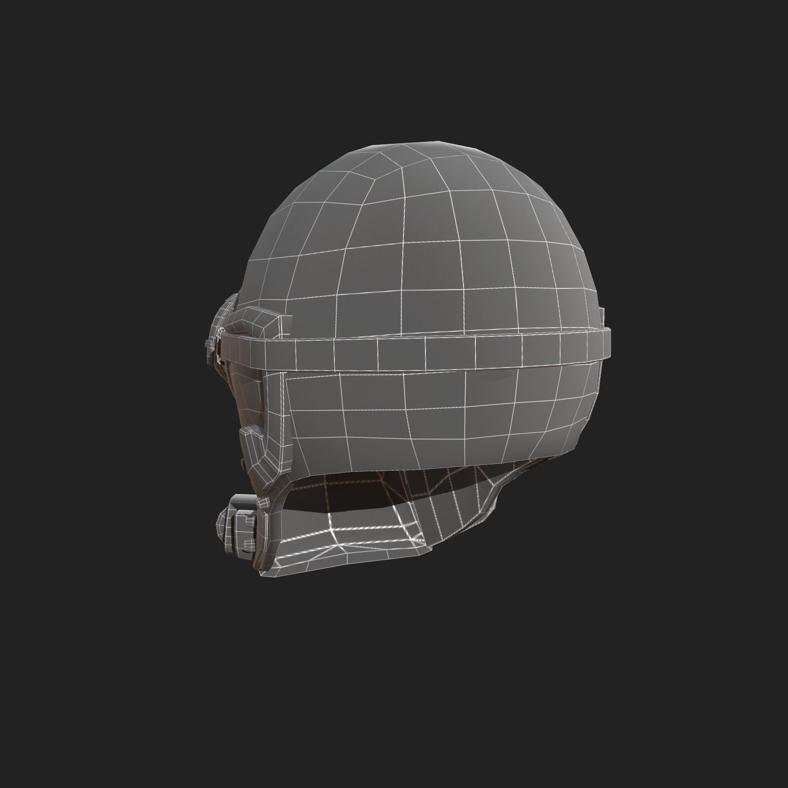 Scifi helmet ver 9 Low-poly 3D model_4