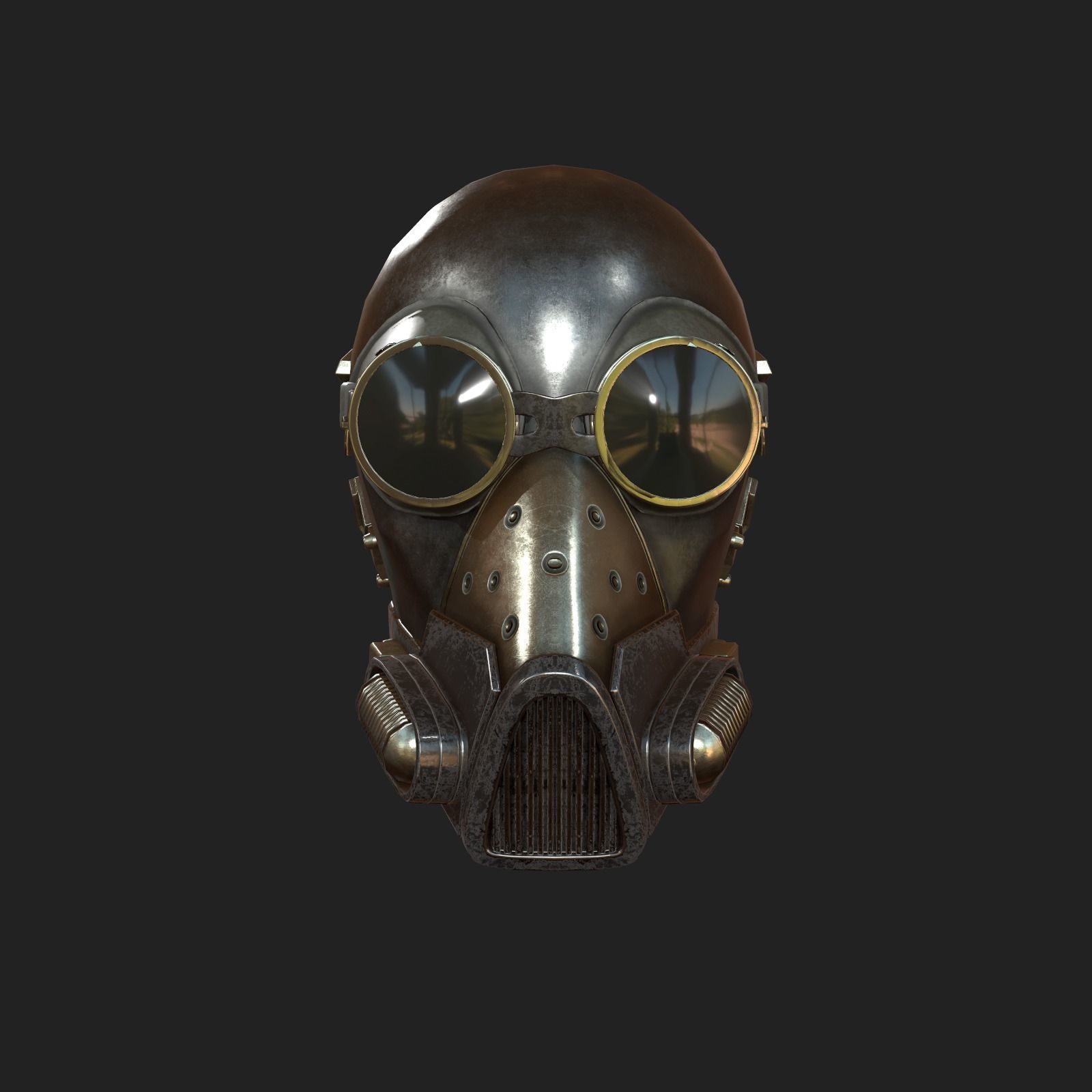 Scifi helmet ver 9 Low-poly 3D model_1