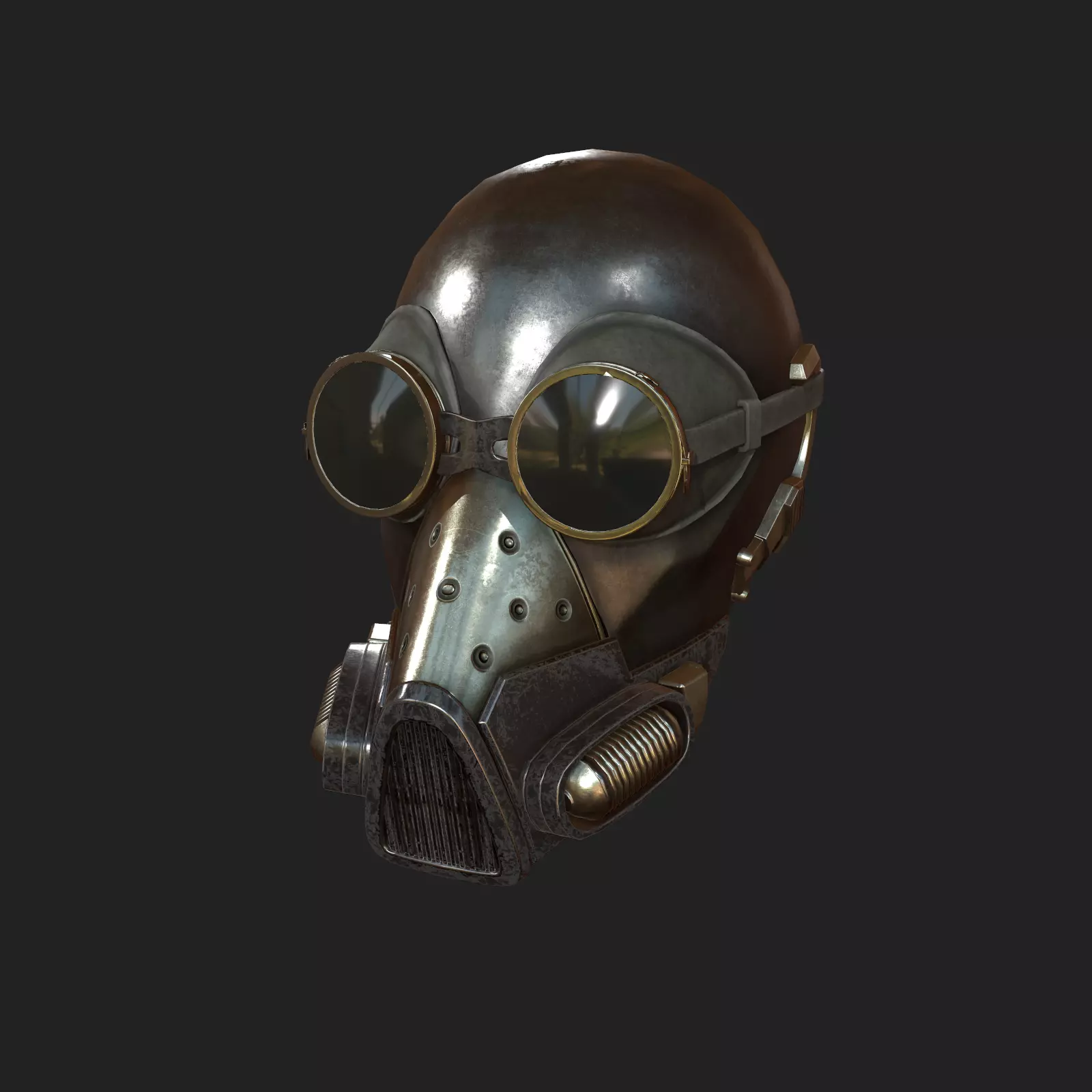 Scifi helmet ver 9 Low-poly 3D model_0