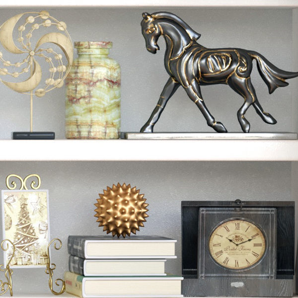 OpenShelf bookcase with books 3D model_3