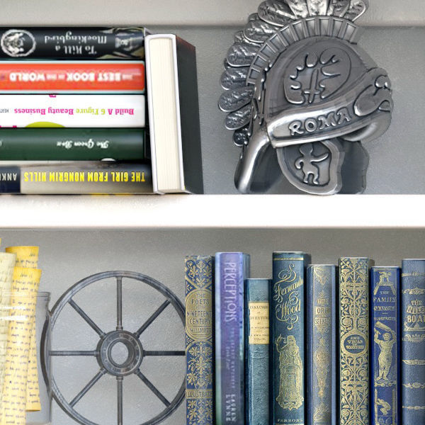 OpenShelf bookcase with books 3D model_1