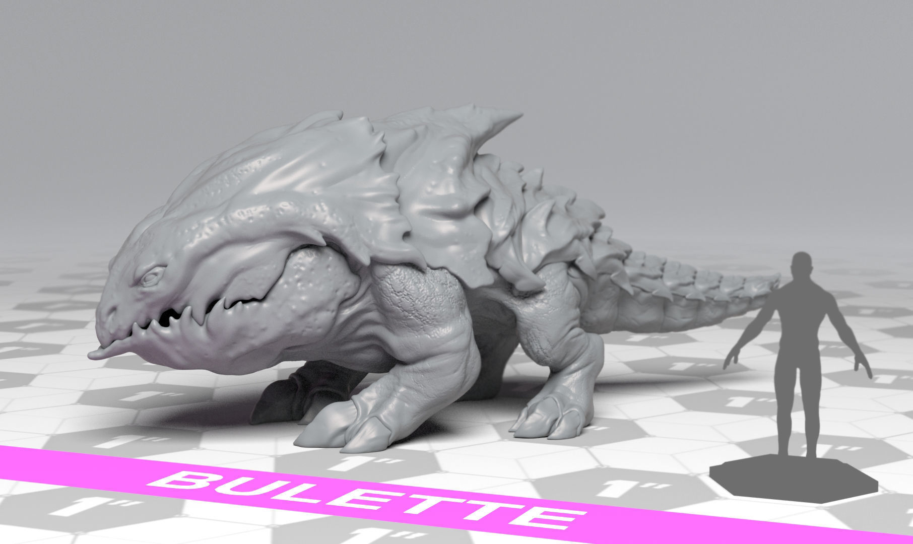 Bullete - DnD Monster - 3 Poses 3D model 3D printable | CGTrader