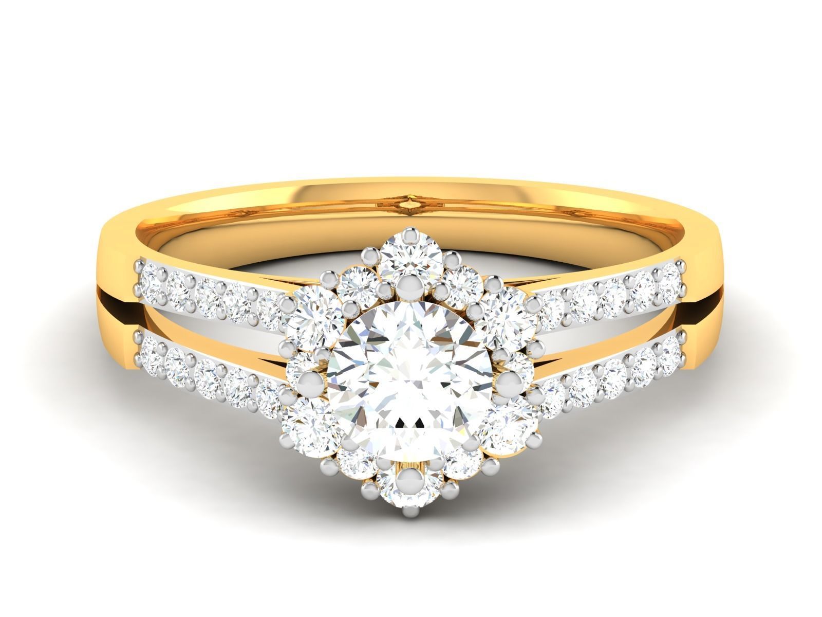 Women solitaire ring 3dm stl render detail 3D print model 3D print model_7