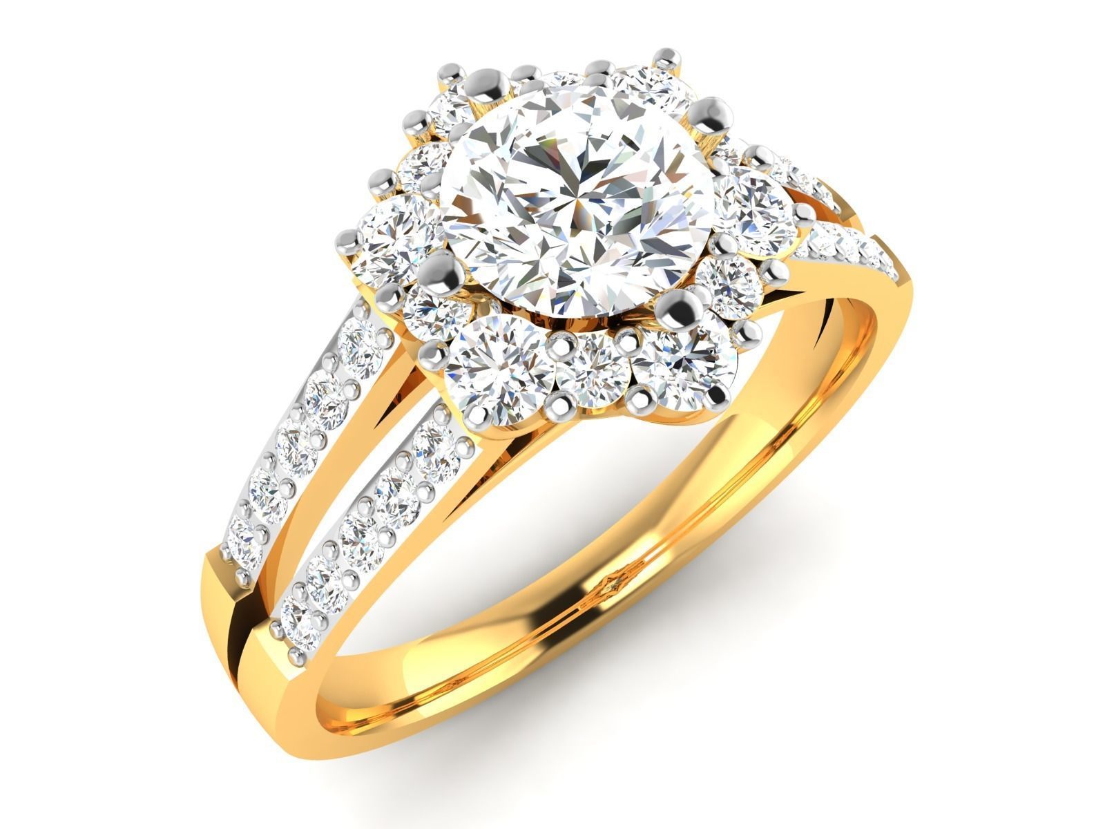 Women solitaire ring 3dm stl render detail 3D print model 3D print model_1