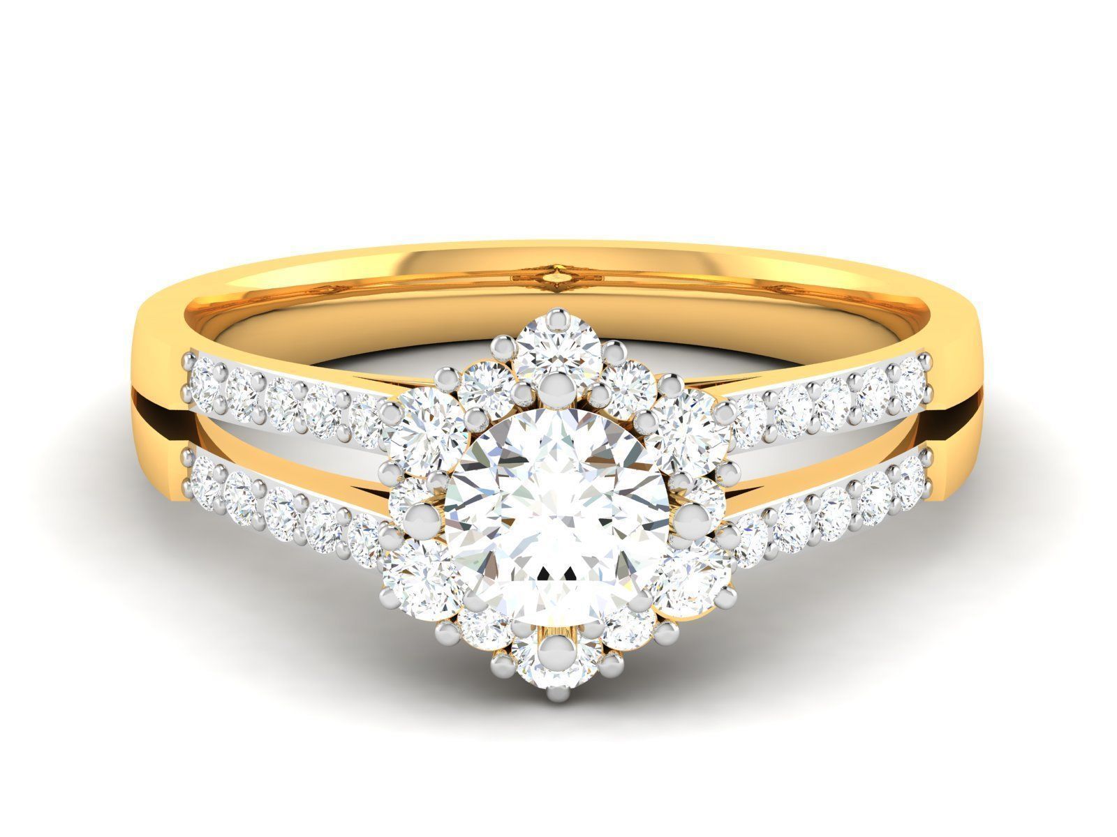 Women solitaire ring 3dm stl render detail 3D print model 3D print model_6