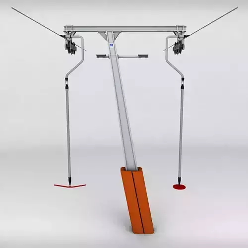 Ski lift pole rod 2