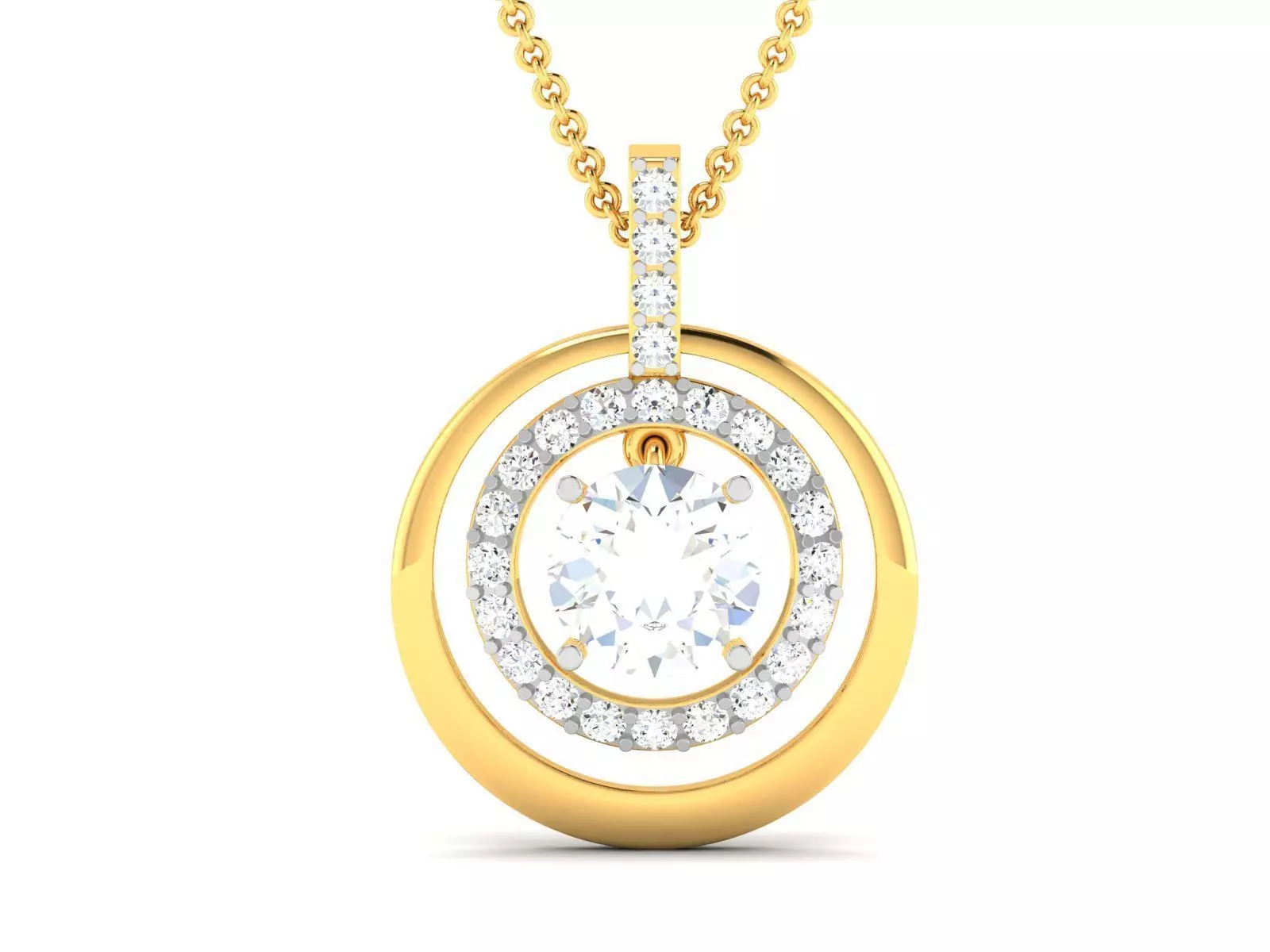 Women solitaire pendant 3dm stl render detail 3D print model 3D print model_0