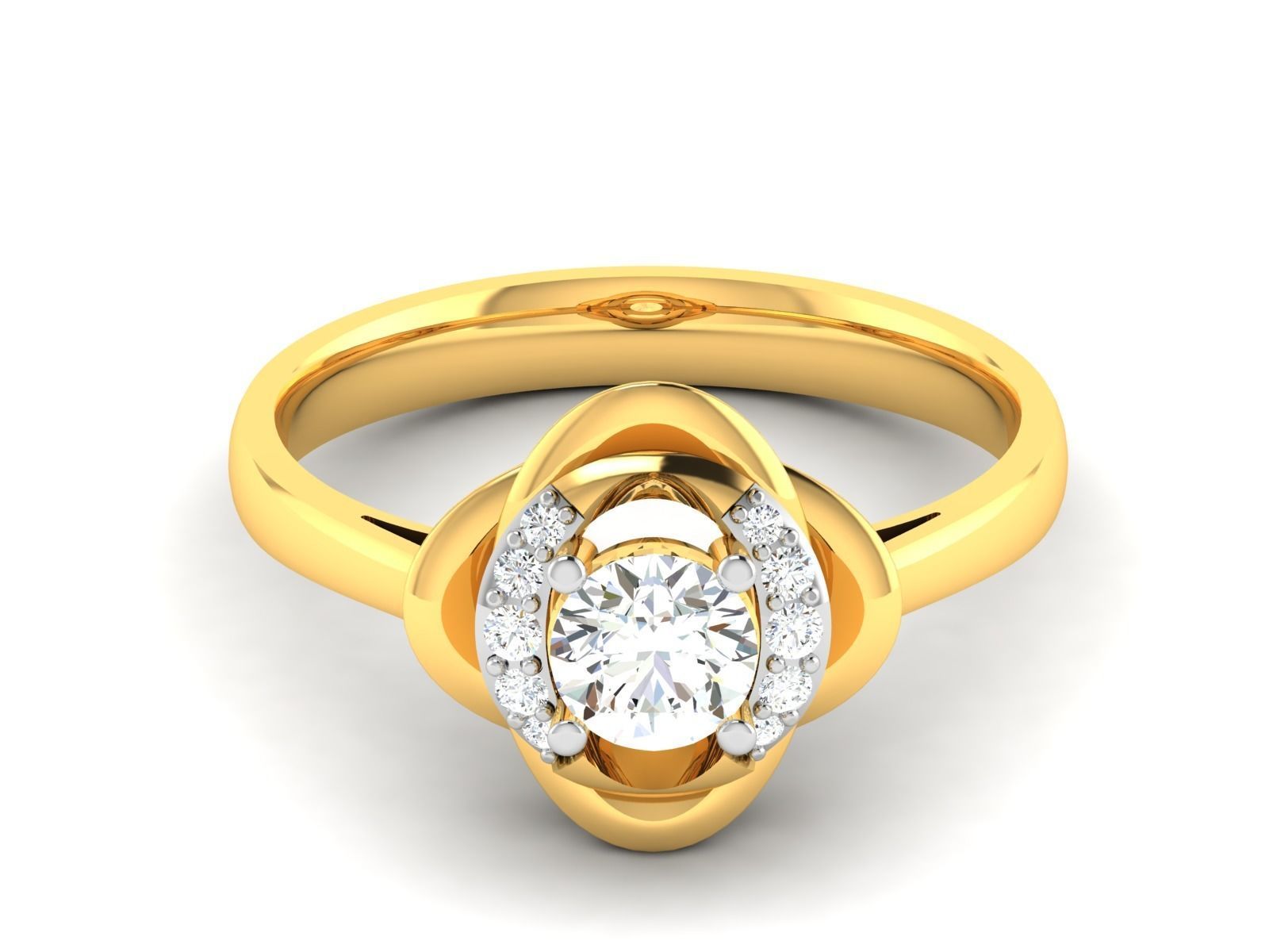 Women solitaire ring 3dm stl render detail 3D print model 3D print model_7