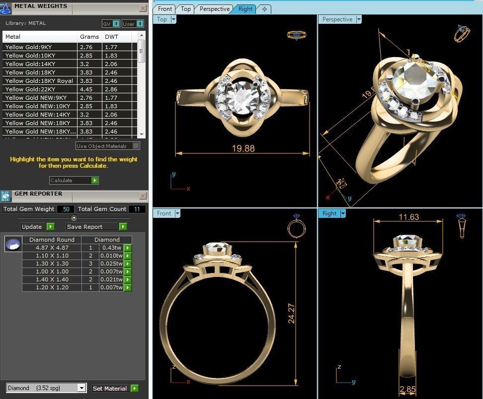 Women solitaire ring 3dm stl render detail 3D print model 3D print model_8