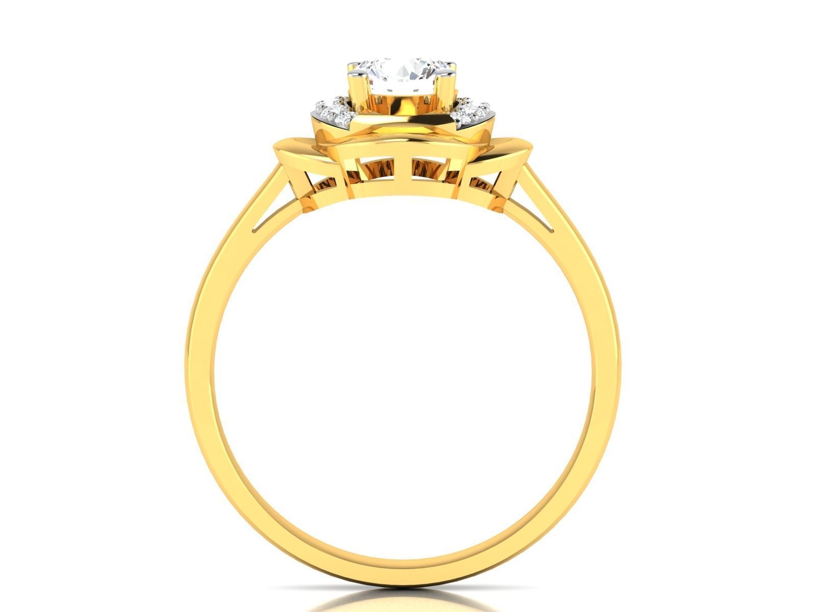 Women solitaire ring 3dm stl render detail 3D print model 3D print model_3