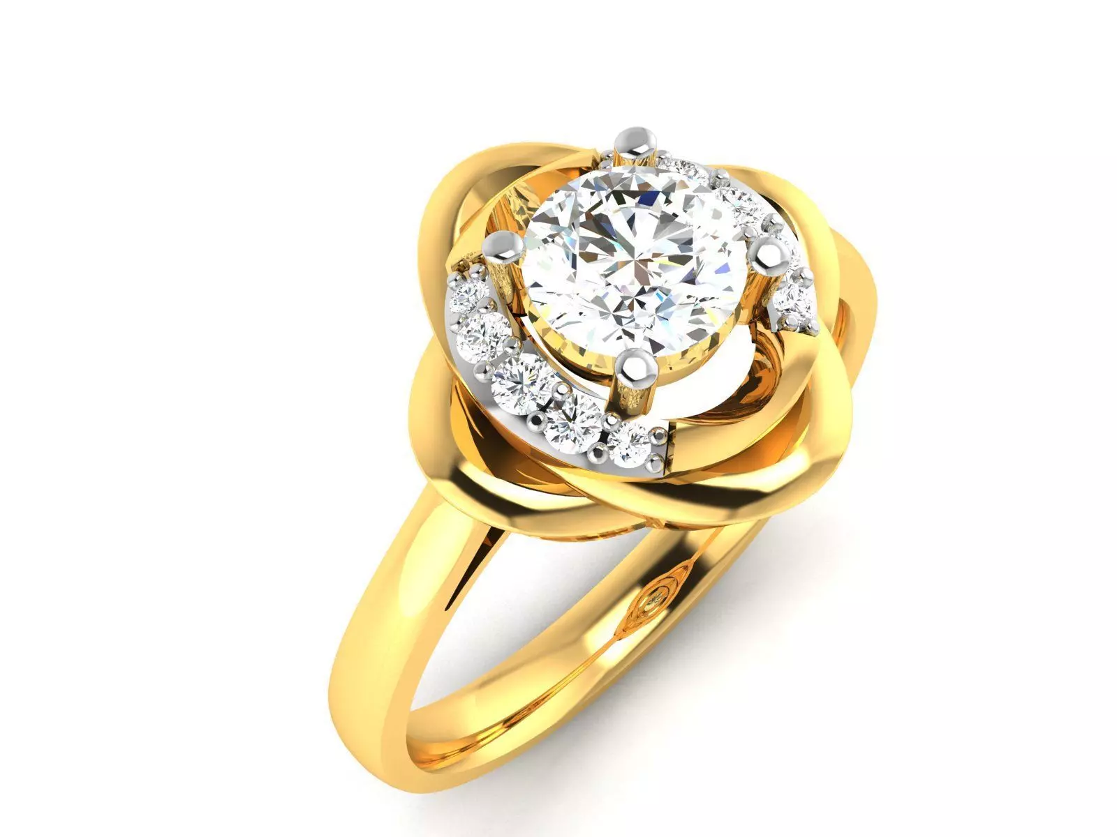 Women solitaire ring 3dm stl render detail 3D print model 3D print model_0