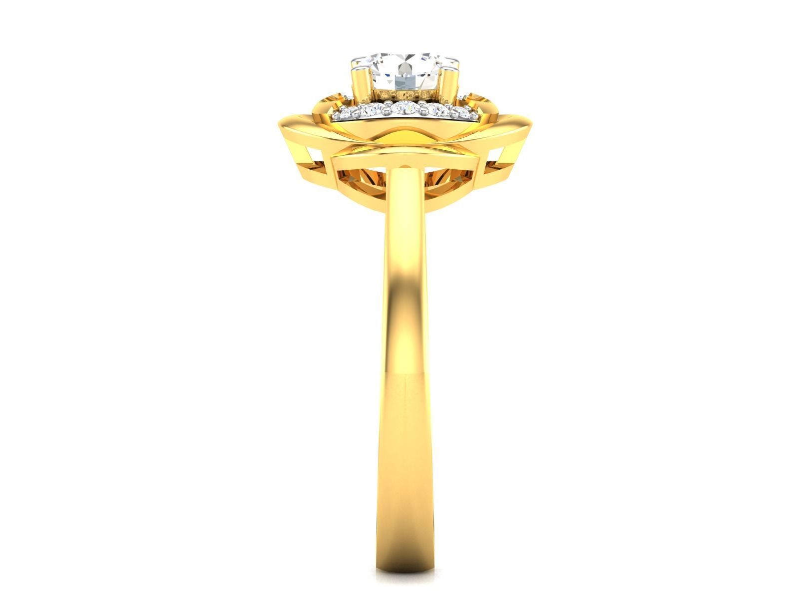 Women solitaire ring 3dm stl render detail 3D print model 3D print model_5