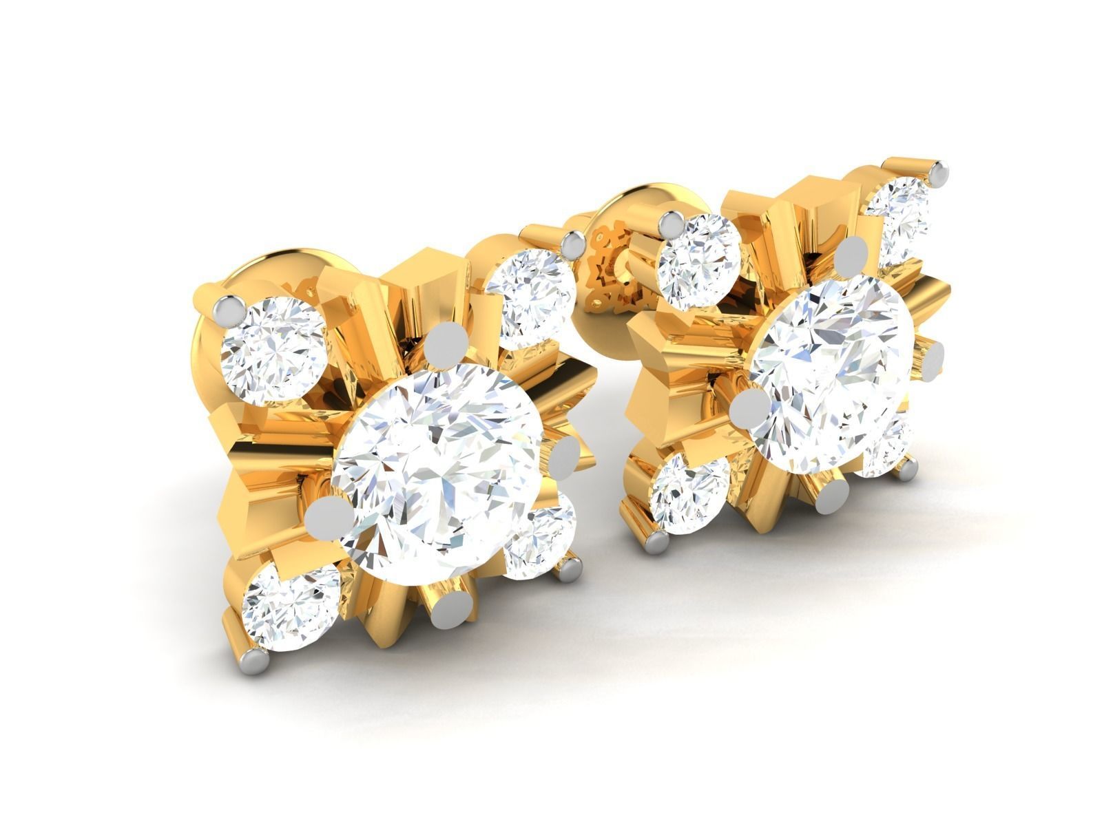 Women earrings 3dm stl render detail 3D print model 3D print model_1