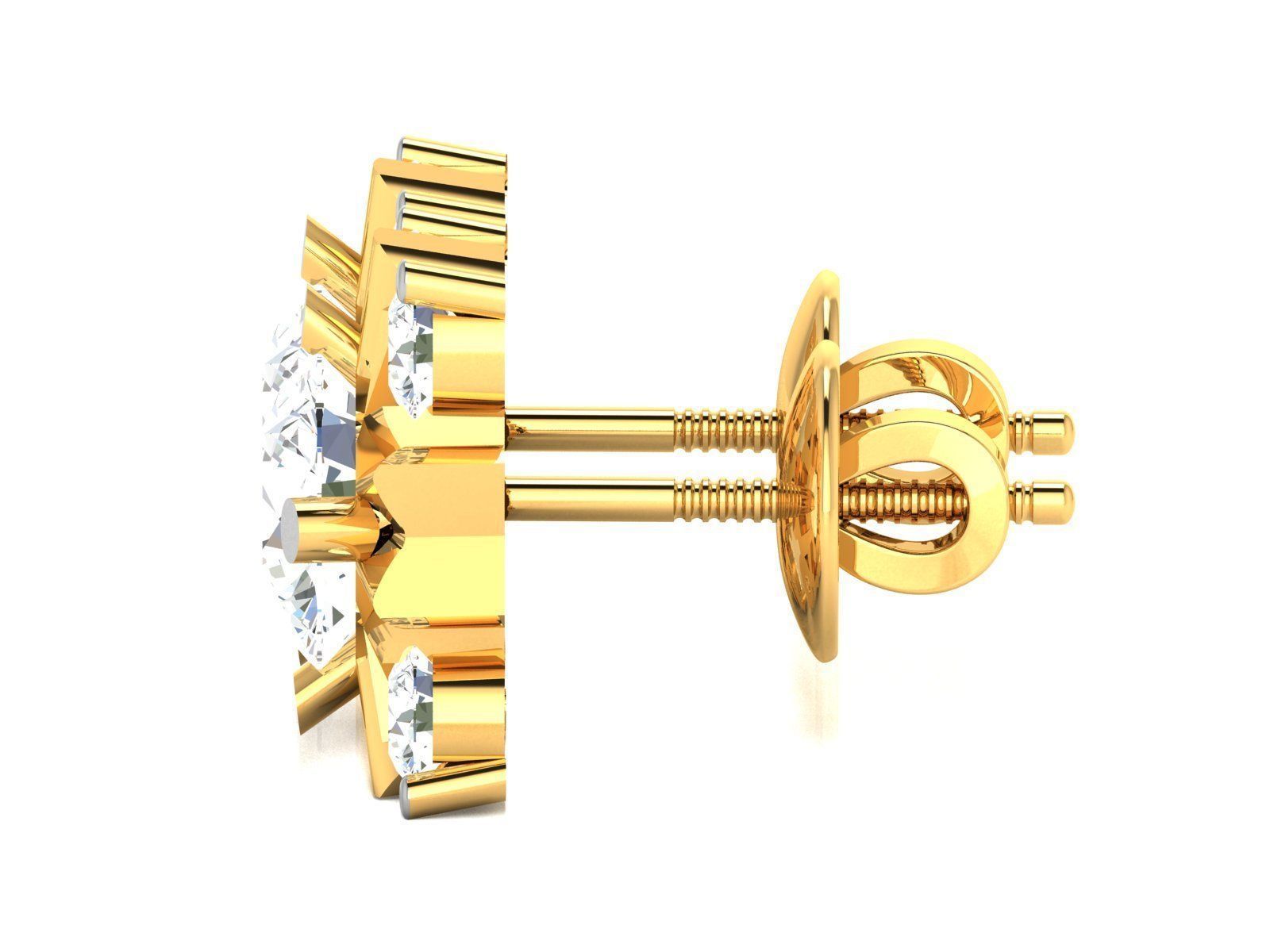 Women earrings 3dm stl render detail 3D print model 3D print model_4