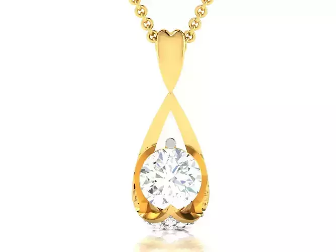 Solitaire pendant 3dm stl render detail 3D print model 3D print model