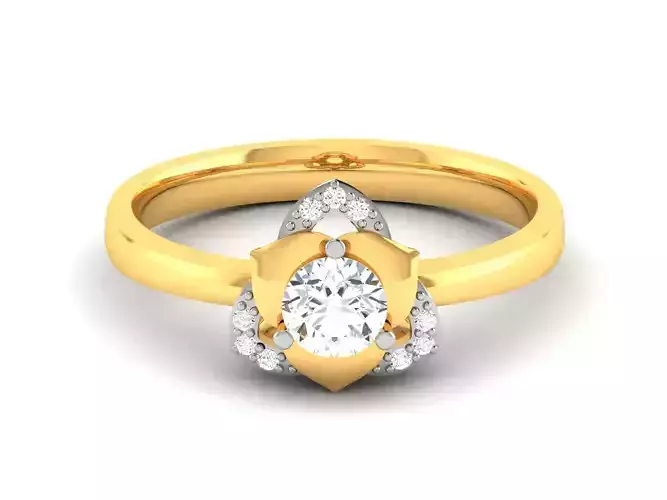 Women solitaire ring 3dm stl render detail 3D print model