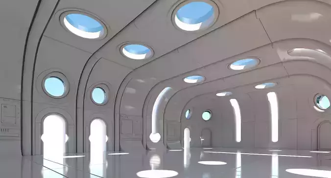 Futuristic Interior Scene 326