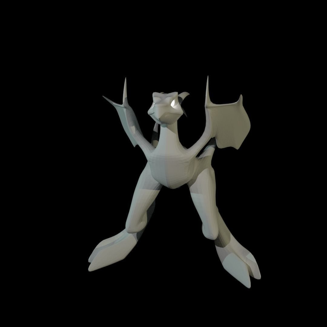 Bird Dragon MEDIUM Low-poly 3D model_64