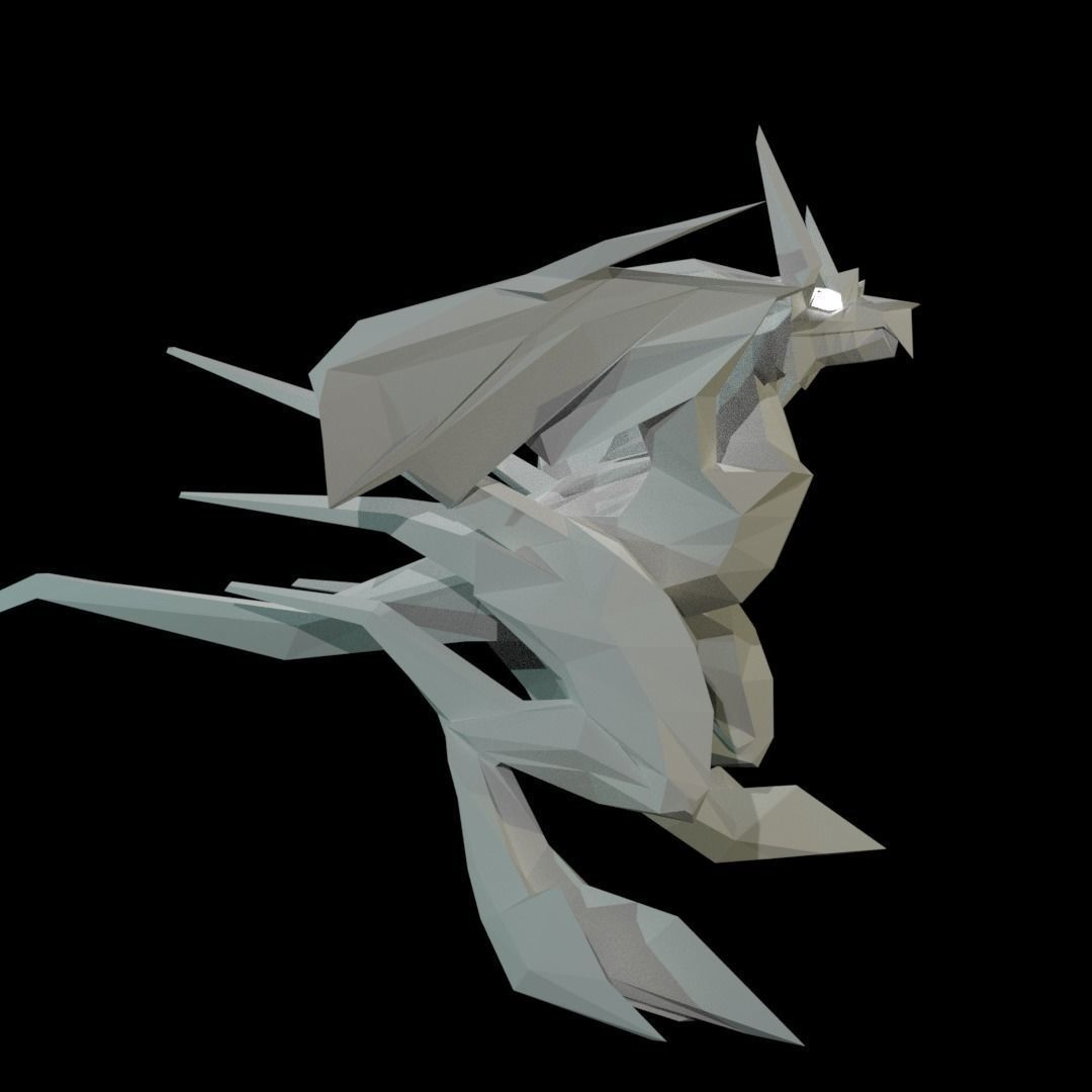 Bird Dragon MEDIUM Low-poly 3D model_4