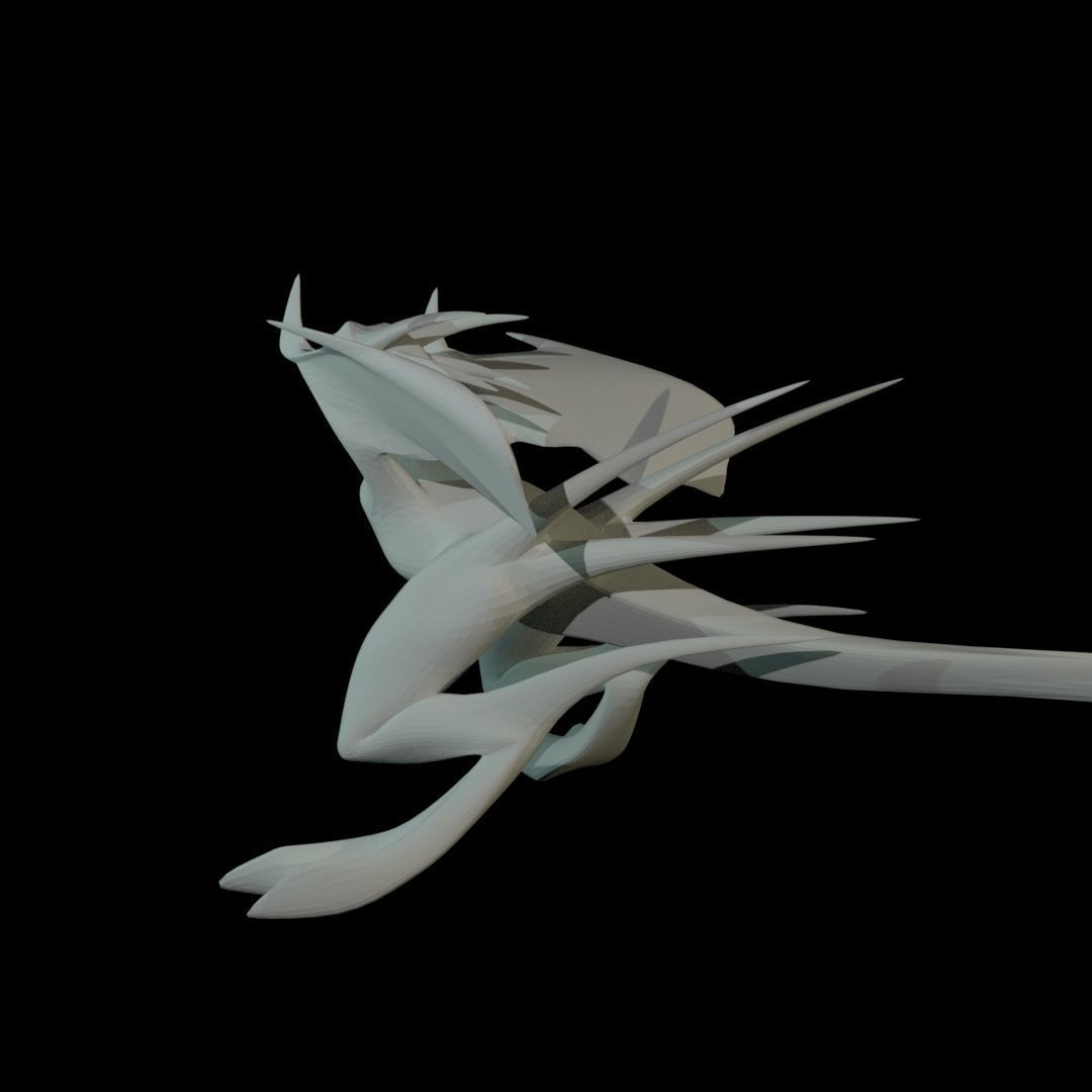 Bird Dragon MEDIUM Low-poly 3D model_61