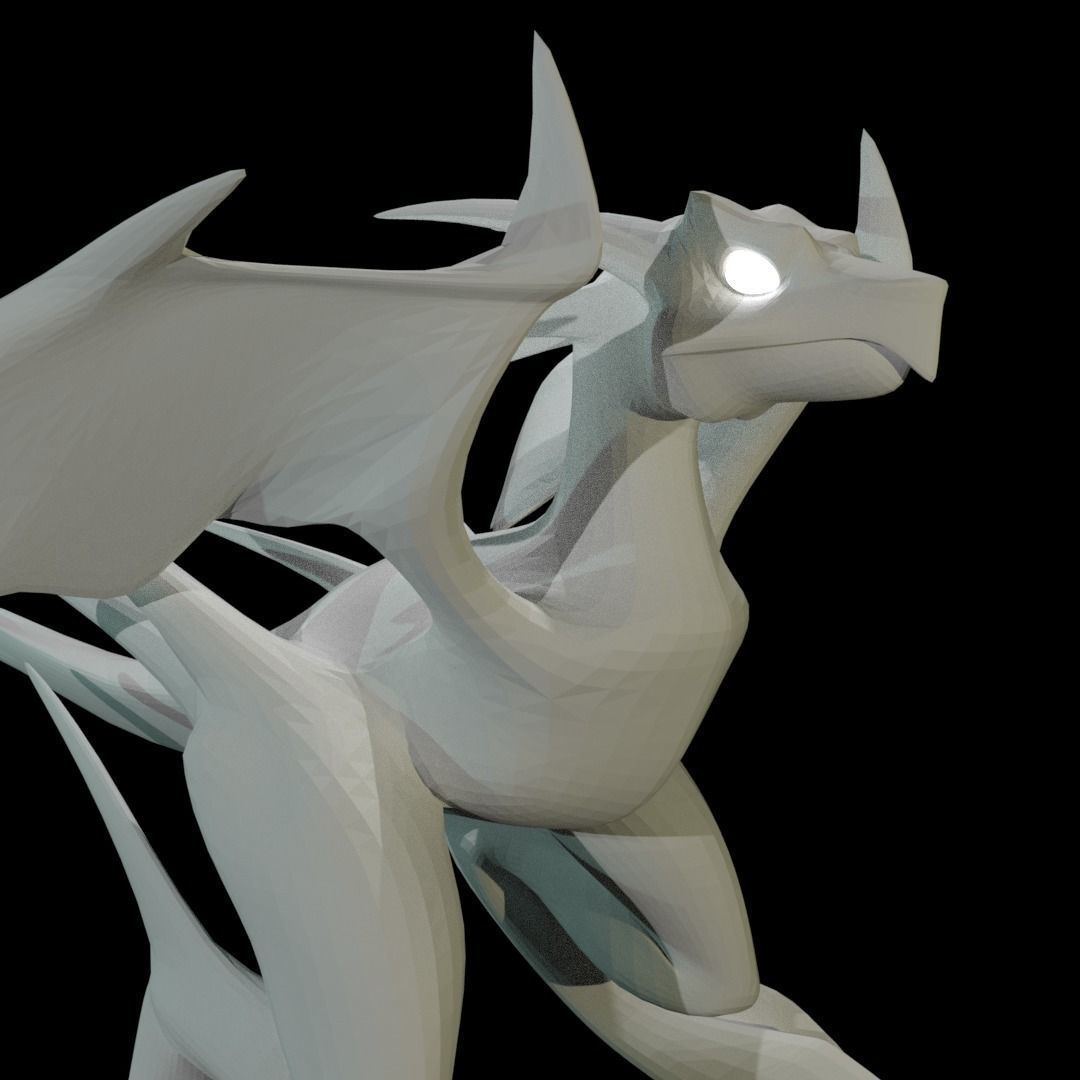 Bird Dragon MEDIUM Low-poly 3D model_6