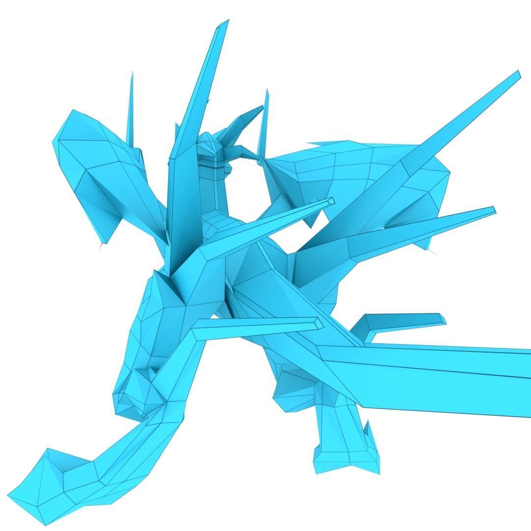 Bird Dragon MEDIUM Low-poly 3D model_16