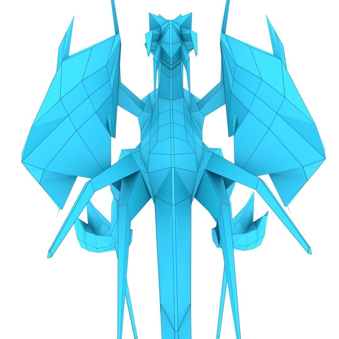 Bird Dragon MEDIUM Low-poly 3D model_18