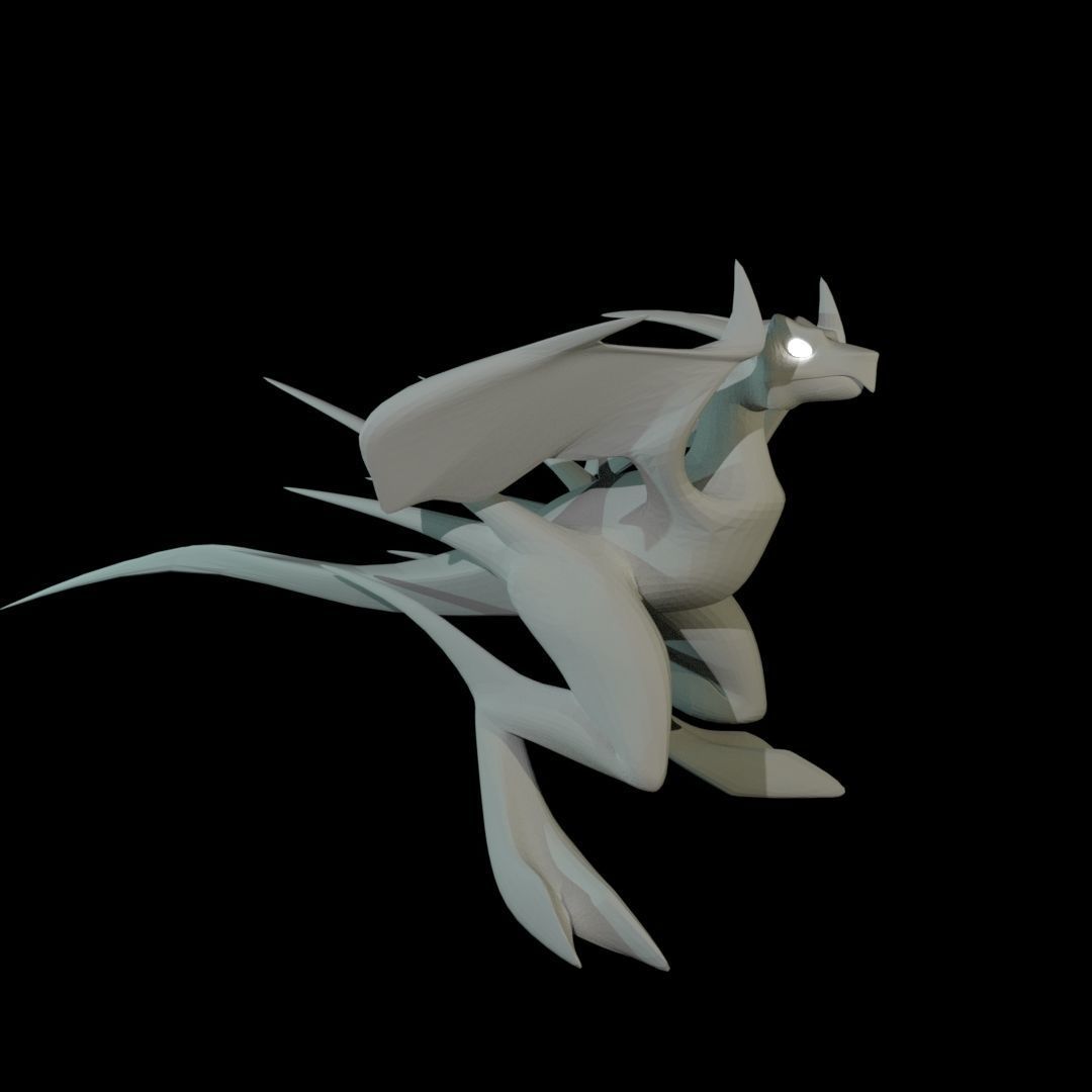 Bird Dragon MEDIUM Low-poly 3D model_56