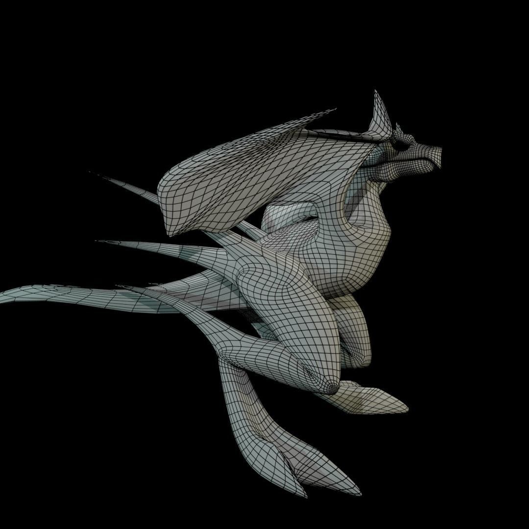 Bird Dragon MEDIUM Low-poly 3D model_3
