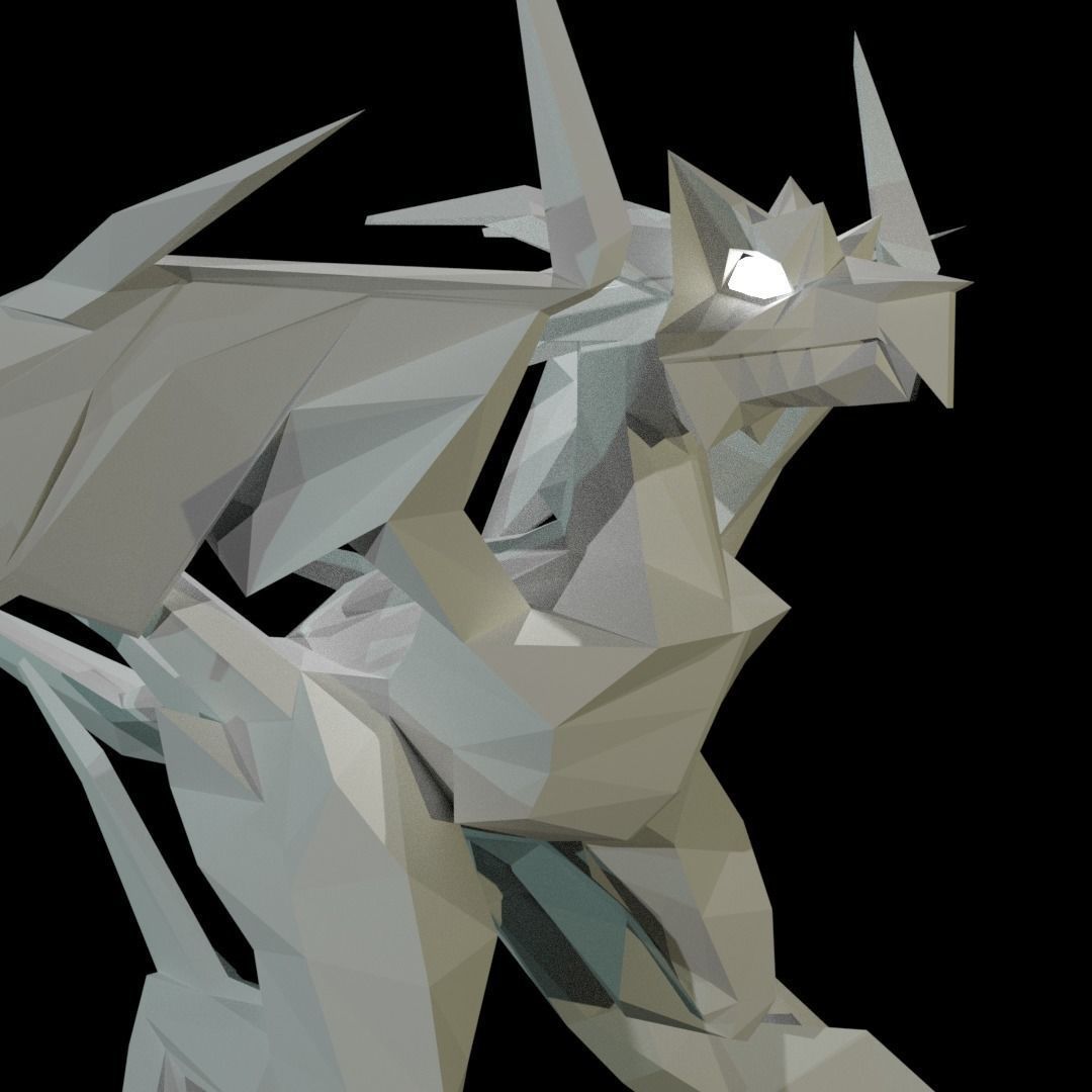 Bird Dragon MEDIUM Low-poly 3D model_8