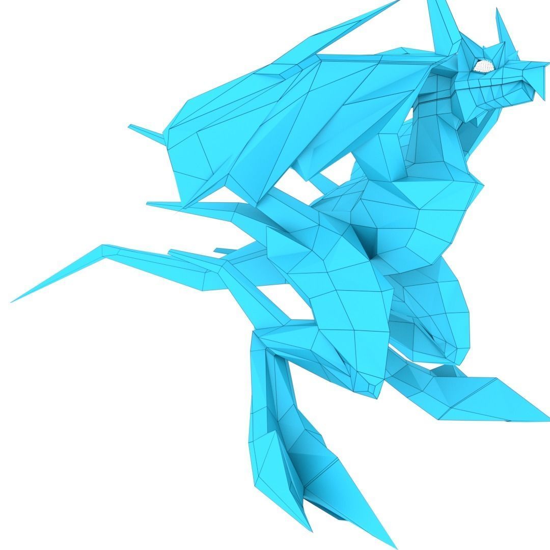 Bird Dragon MEDIUM Low-poly 3D model_10