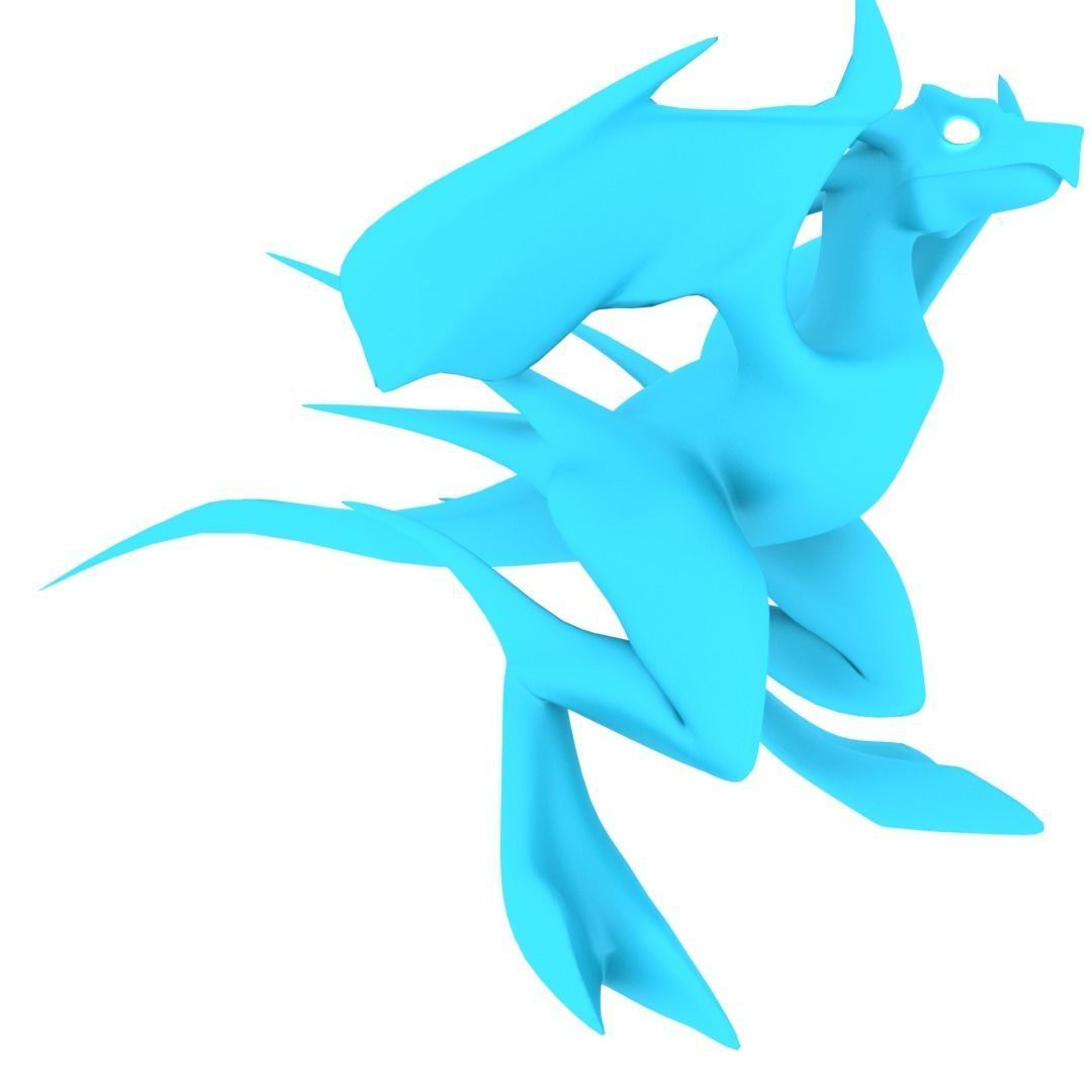 Bird Dragon MEDIUM Low-poly 3D model_11