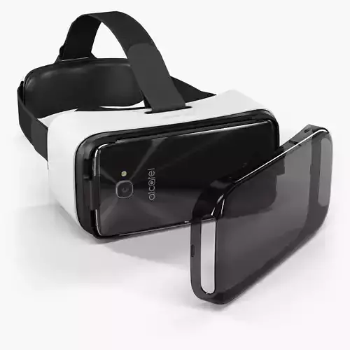 Alcatel VR Goggles with Idol 4S Low-poly 3D model
