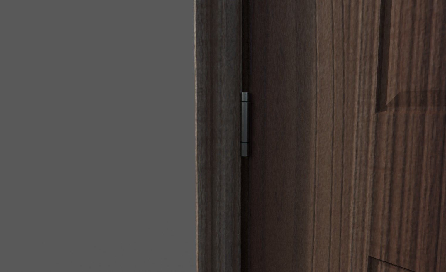 Low Poly Door wooden Low-poly 3D model_6