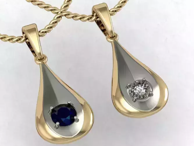  pendant in the form of a drop