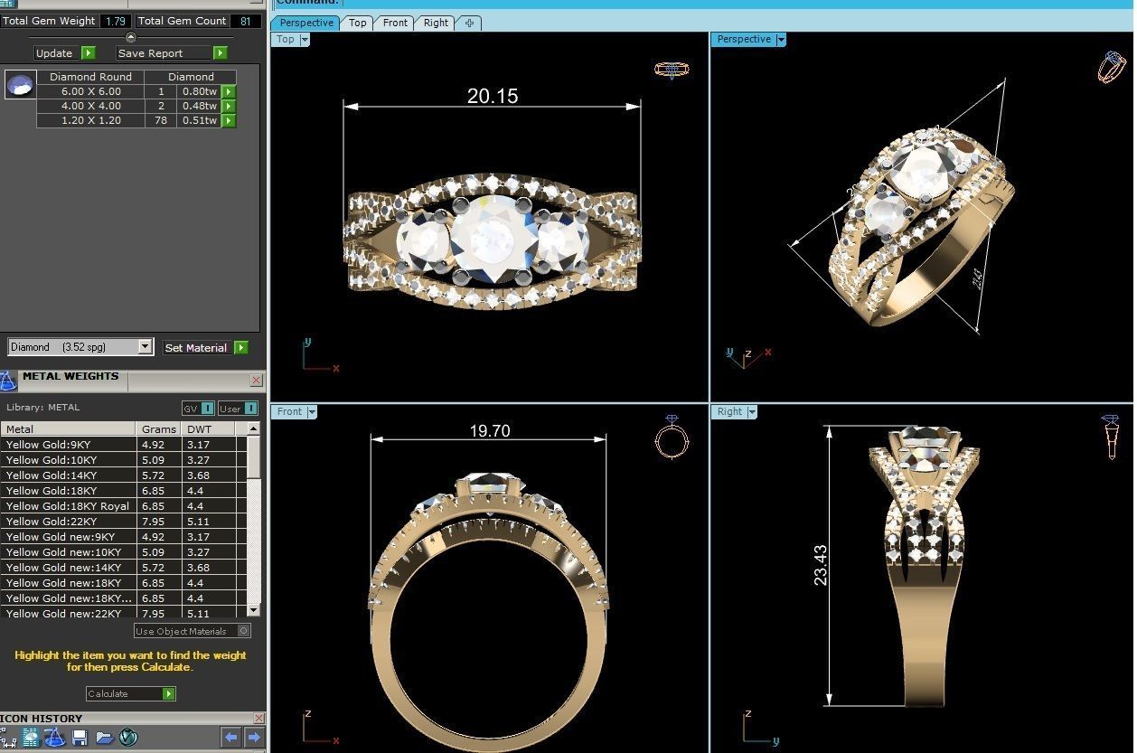 Women solitaire ring 3dm stl render detail 3D print model 3D print model_8