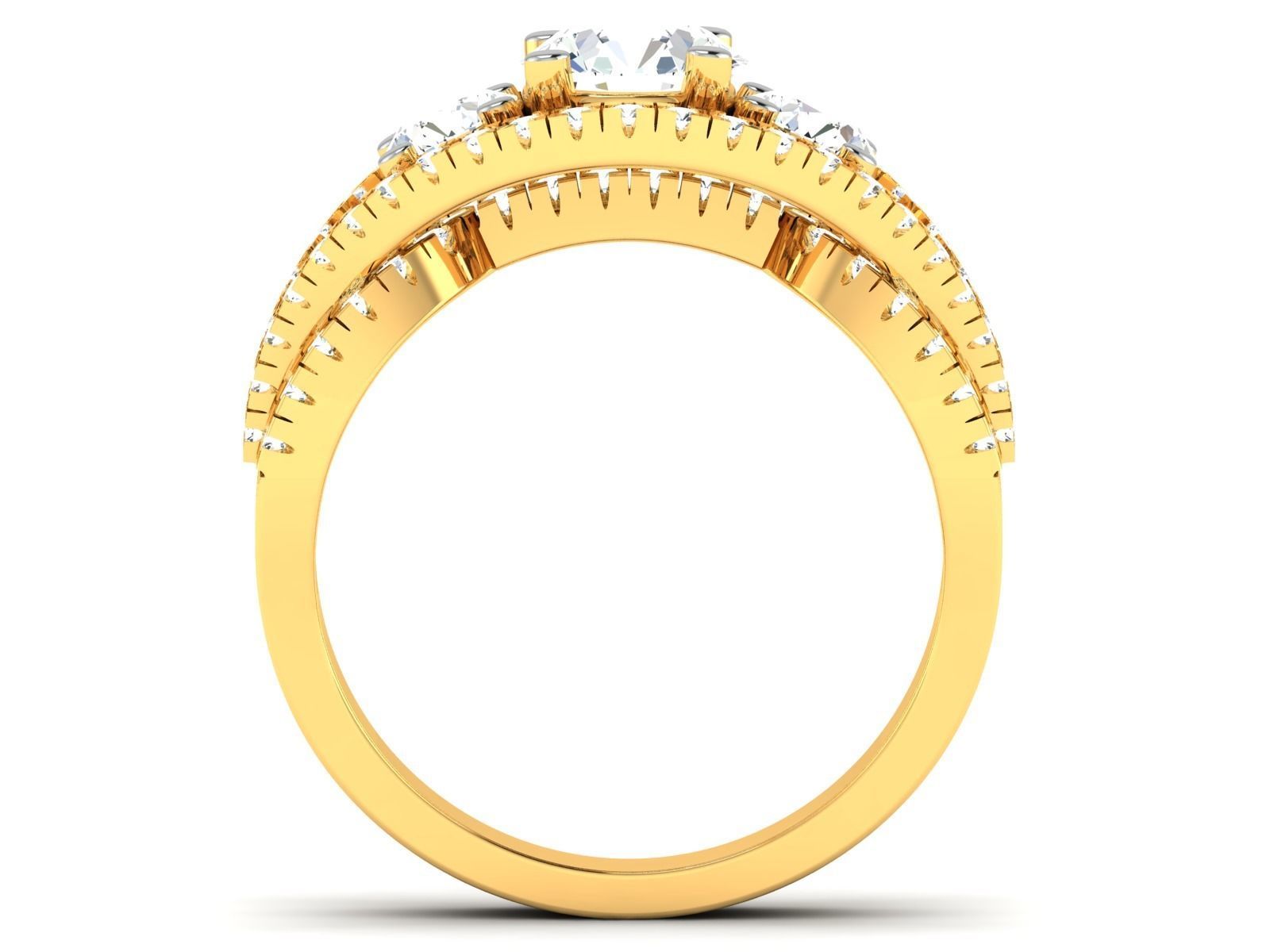 Women solitaire ring 3dm stl render detail 3D print model 3D print model_3