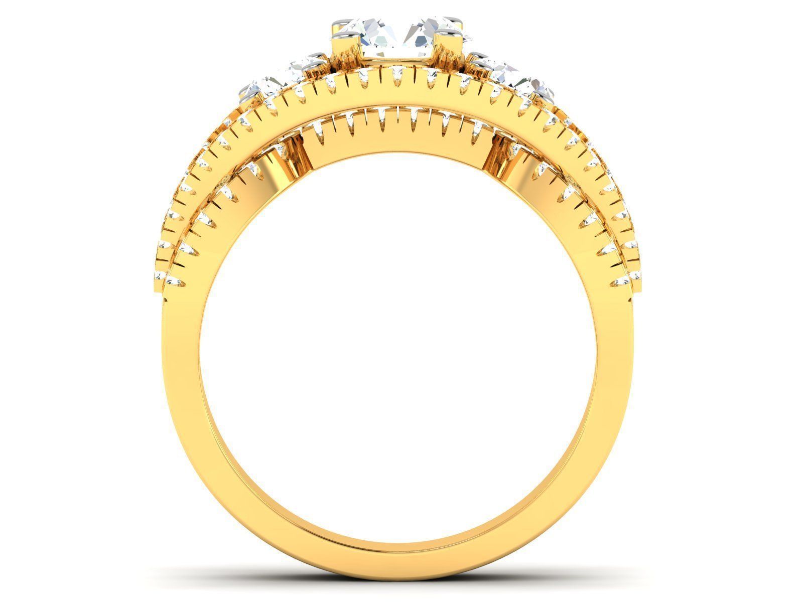 Women solitaire ring 3dm stl render detail 3D print model 3D print model_2