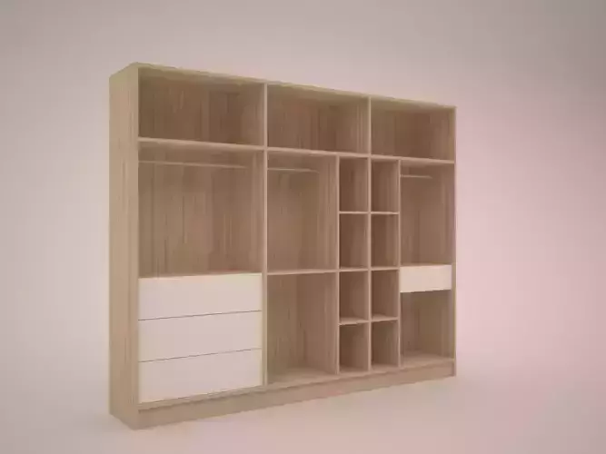 Wardorbe 2 wardrobe with shelves and drawers