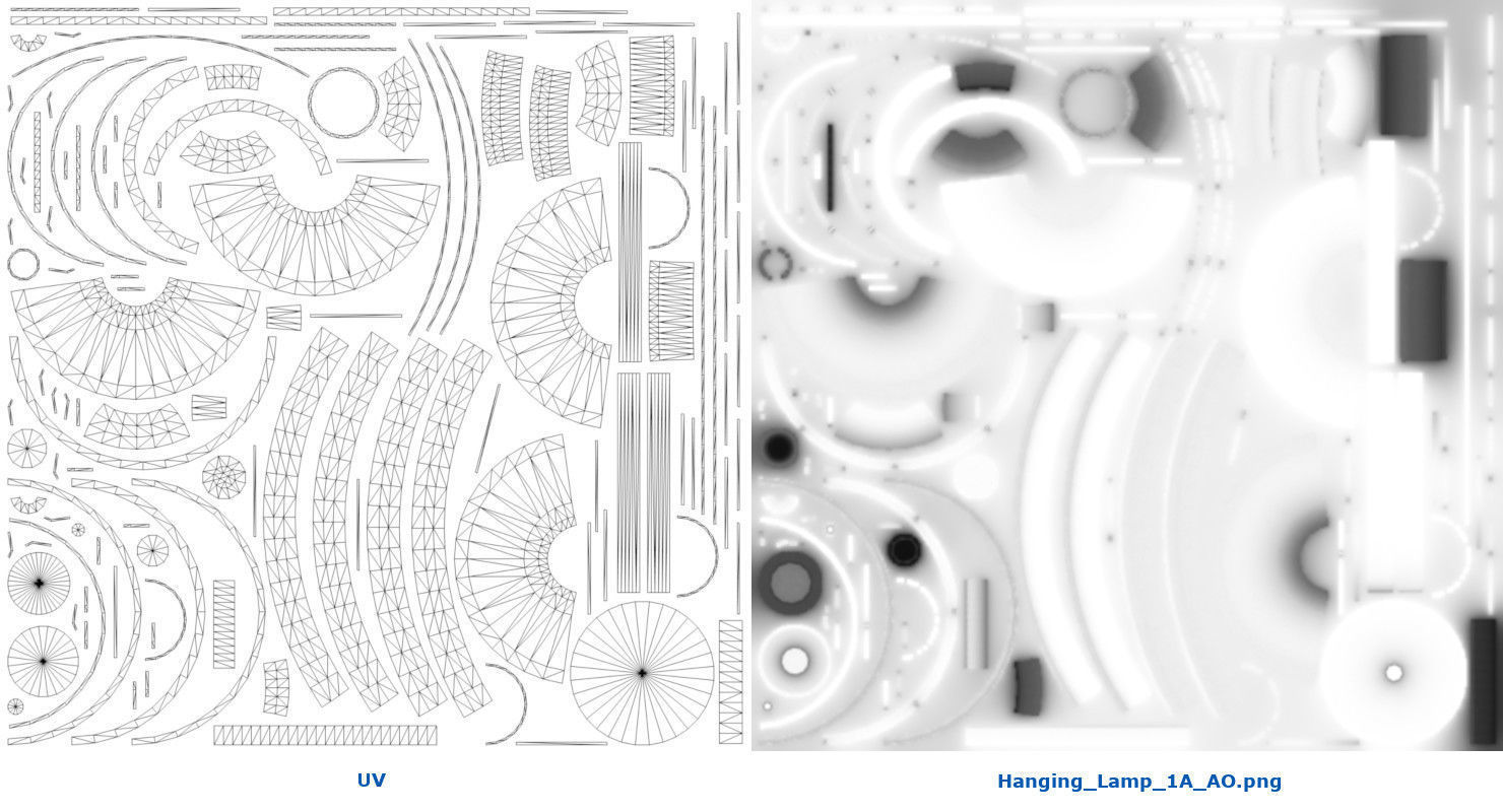 Hanging Lamp 1A Low-poly 3D model_6