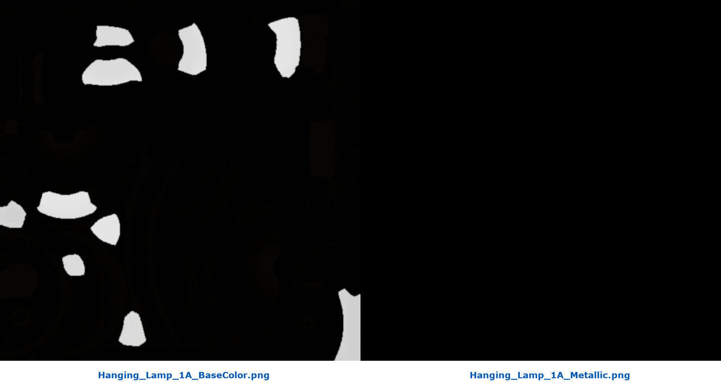 Hanging Lamp 1A Low-poly 3D model_7