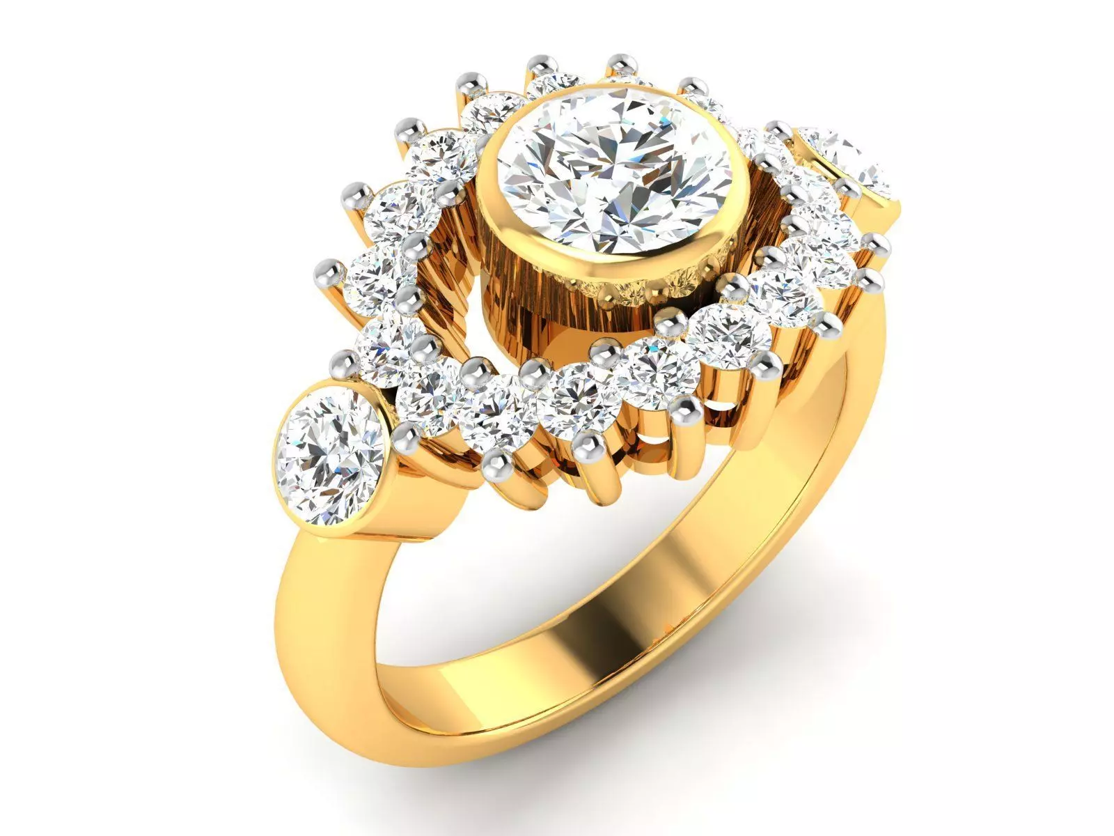 Women solitaire ring 3dm stl render detail 3D print model 3D print model_0