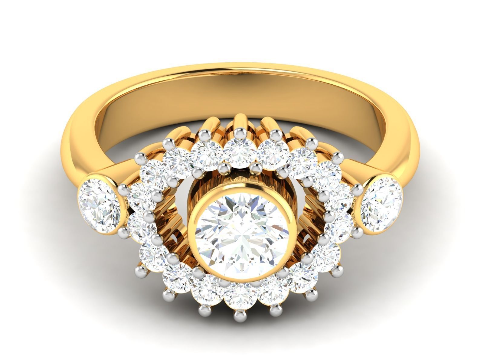 Women solitaire ring 3dm stl render detail 3D print model 3D print model_7