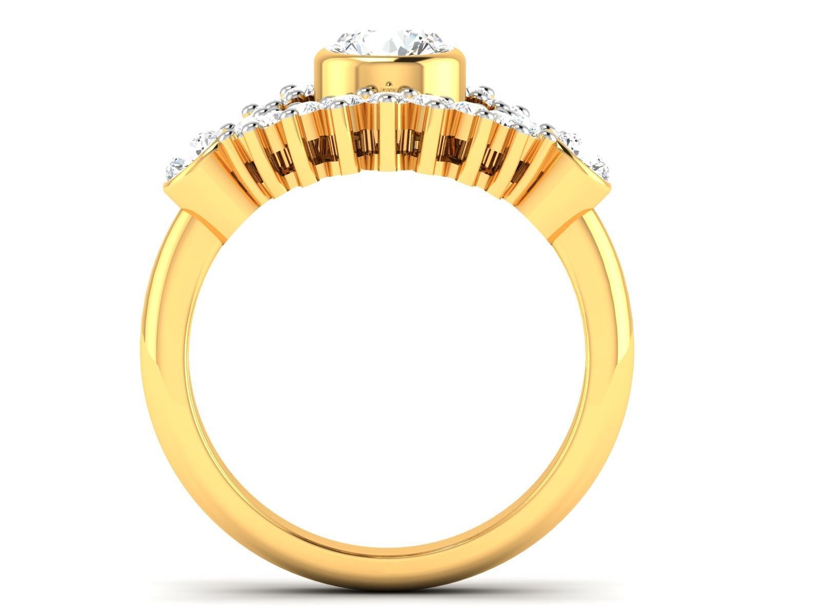 Women solitaire ring 3dm stl render detail 3D print model 3D print model_3