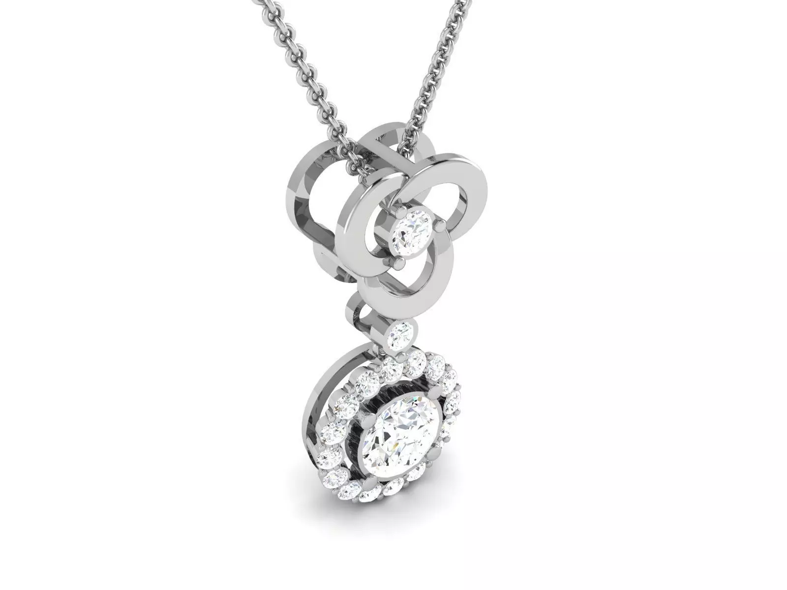 Solitaire pendant 3dm stl render detail 3D print model 3D print model_0